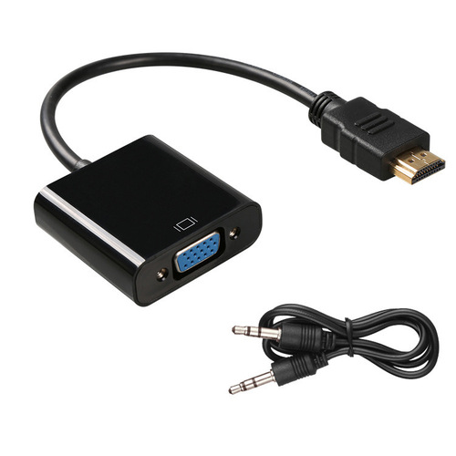 HDMI to VGA converter with audio 1080P video HD computer set-top box connected to projector monitor