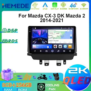 Mazda 14-21 CX-3 modelləri üçün Android böyük ekran Carplay mərkəzi naviqasiya GPS.