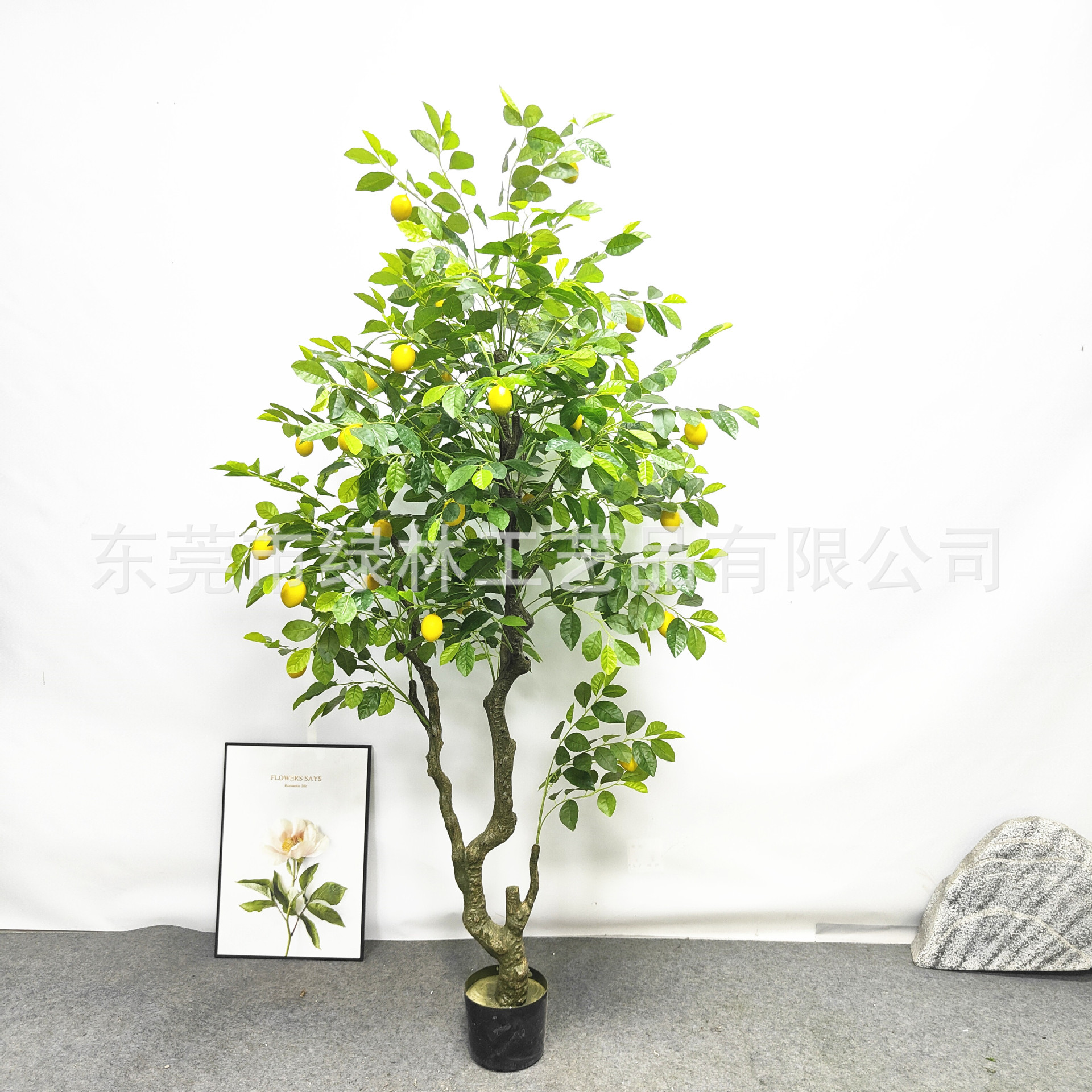 Simulación Lemon Tree potted Home Living Room decoración de interiores simulación planta verde fábrica al por mayor