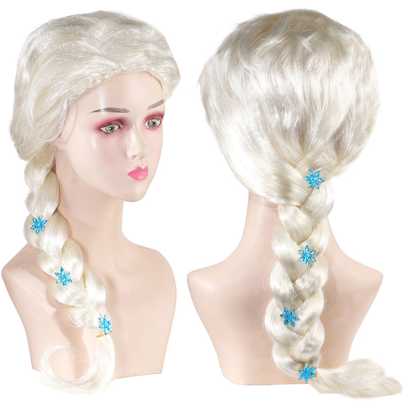 Halloween Frozen Children's Wig COS Elsa Princess Anna Elsa Adult Diamond Wig Braid