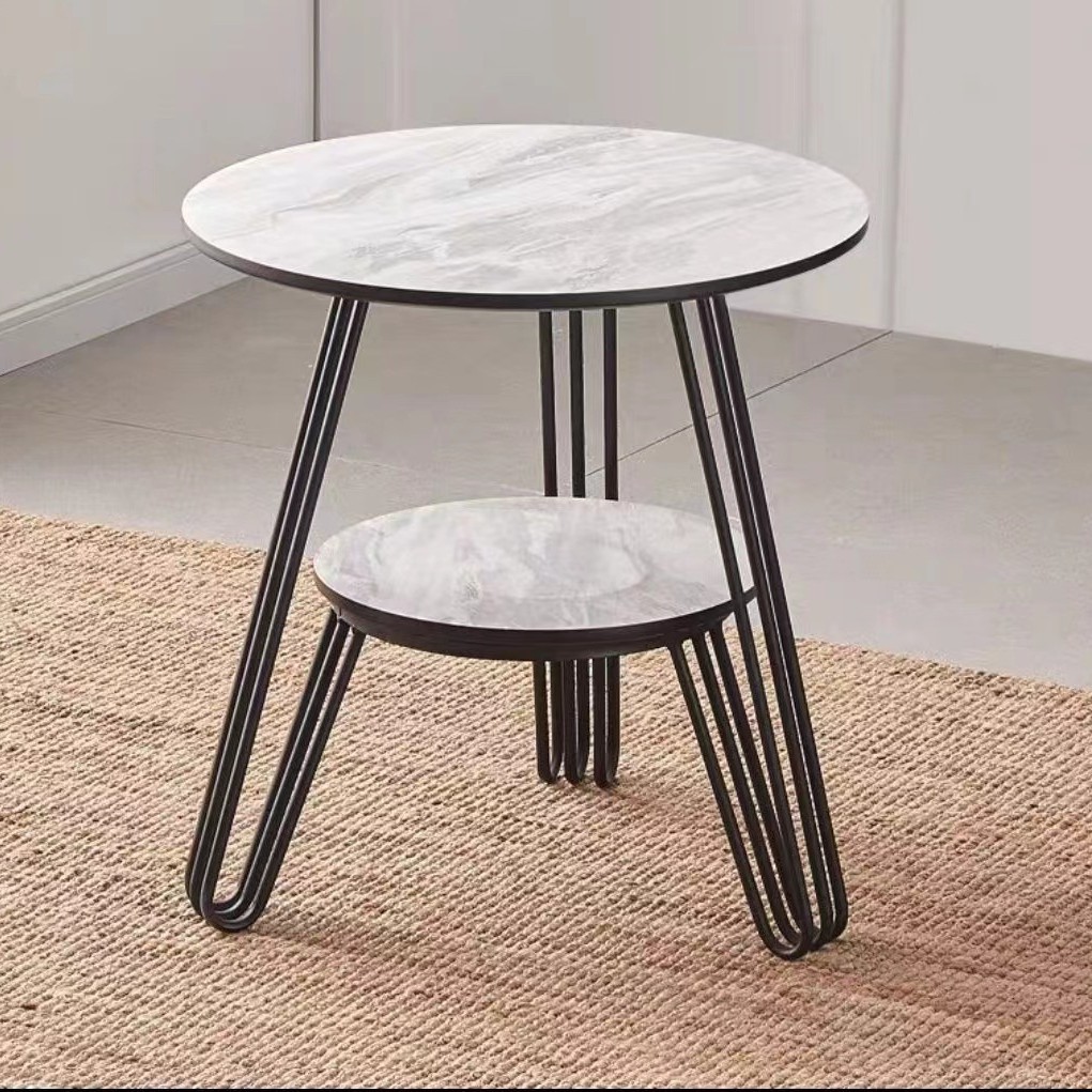 2층 원형 테이블(밀도판)