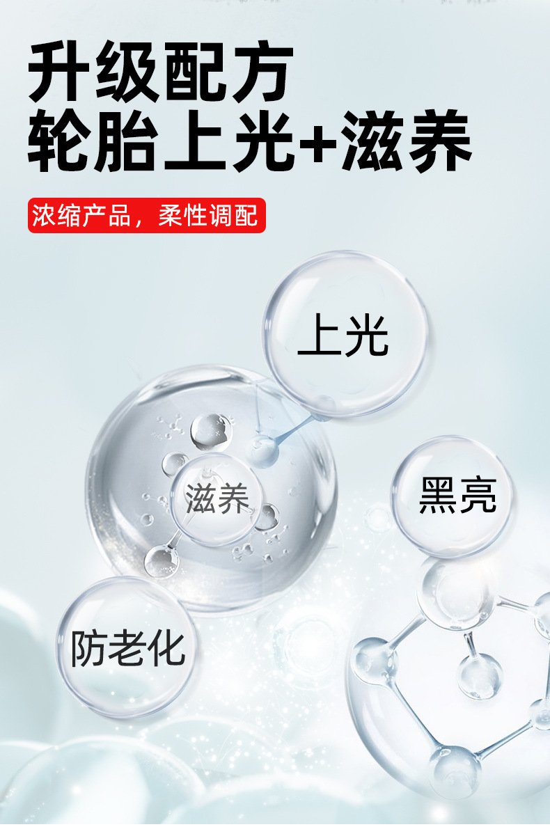 Car Tire Wax Brightener Foam Cleaning Cleaning Waterproof Maintenance Car Wax Anti-Aging Cleaning Agent Wholesale