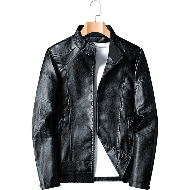 Men's Clothing leather jacket men's coat spring and autumn ins trendy men's clothing autumn and winter workwear leather jacket_voghion.com