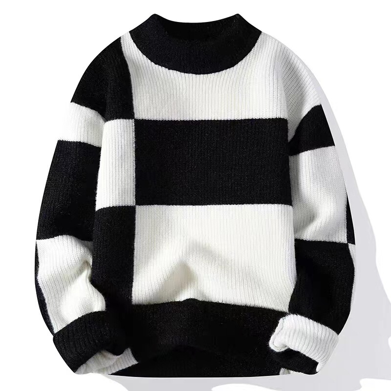 Korean style autumn and winter new fashion brand all-match loose trendy sweater fashionable simple trendy casual sweater thickened men