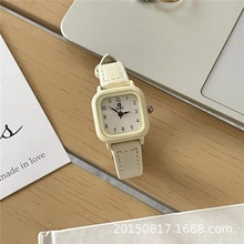 可爱初高中生青春校园ins风方块硅胶手表男女韩版简约防水石英表