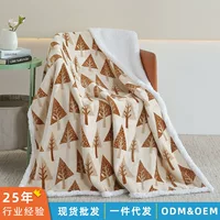 Рождественское фланелевое одеяло утолщенное кашемировое одеяло из ягненка throw blanket Осеннее и зимнее одеяло одеяло из одеяла