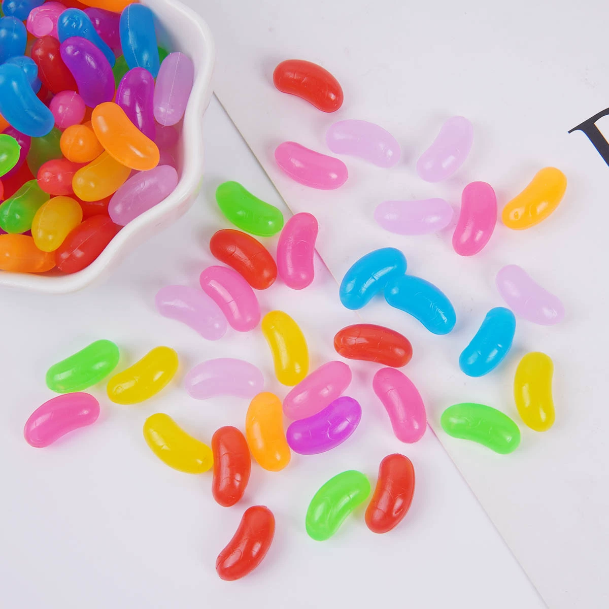 Большие искусственные жевательные конфеты радуги, желейные бобы, DIY, ручная работа, маленькие конфеты, декоративные аксессуары, искусственная еда, игрушечные желейные бобы