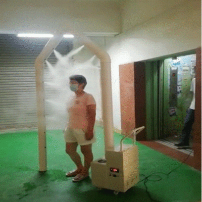 工业雾化超声波加湿机车间降温园林景观蔬菜消毒除臭喷雾造雾器|ru