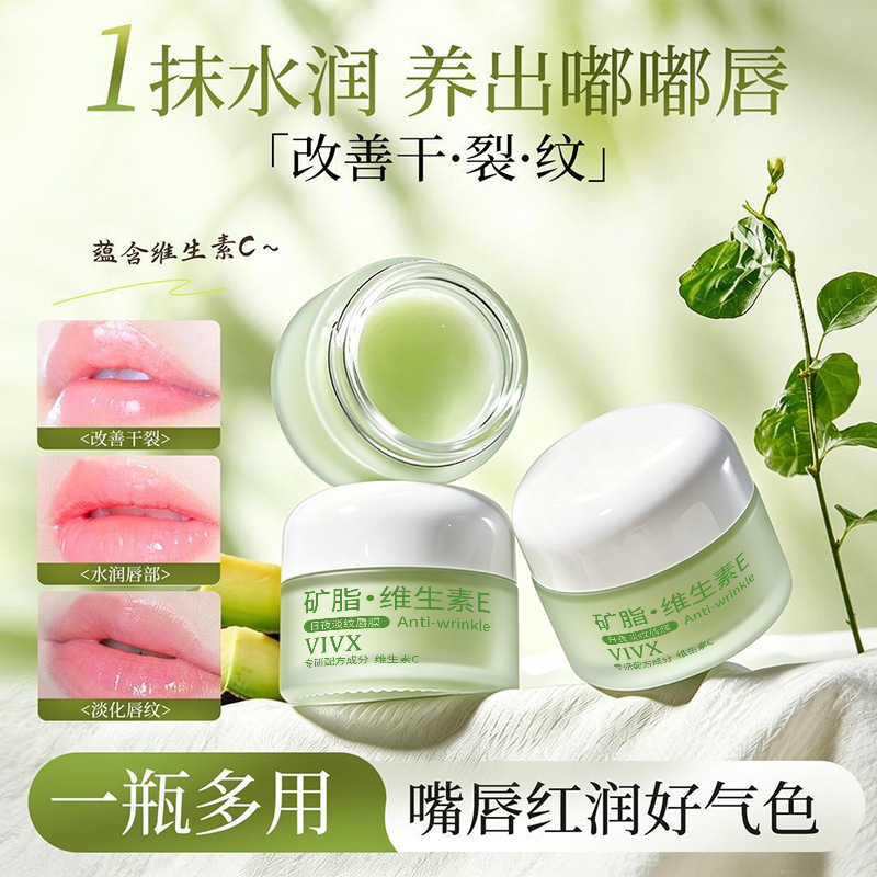VIVX日夜淡纹唇膜14g补水保湿柔嫩防干裂不油腻呵护唇周淡纹唇膜
