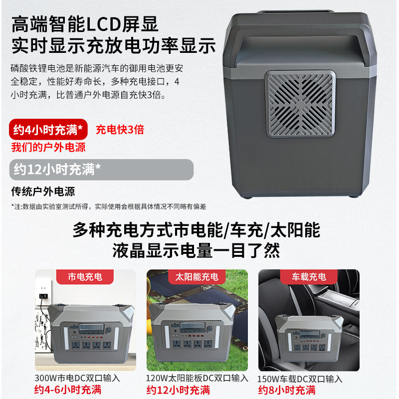 220V fuente de alimentación móvil al aire libre RV de gran capacidad batería solar autónoma cabina de campamento portátil fuente de alimentación de emergencia