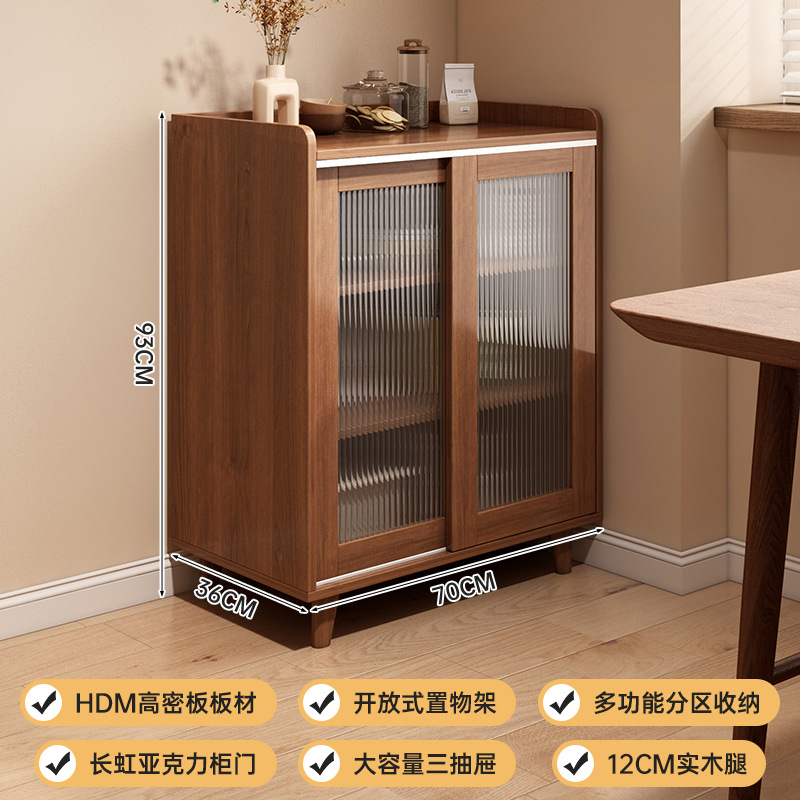 Aparador, moderno, simple, color madera, sala de estar, armario de té, armario de almacenamiento, armario de almacenamiento de cocina para el hogar, armario de almacenamiento contra la pared