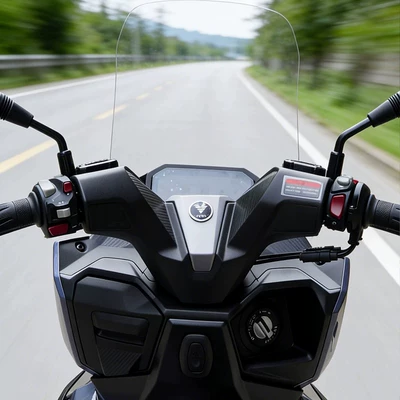 Motorcycle front windshield heightened transparent modified windscreen chest