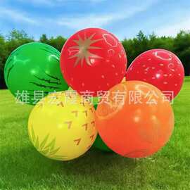 36寸正圆加厚彩色卡通大气球公园地摊广场热卖大号草莓西瓜气球