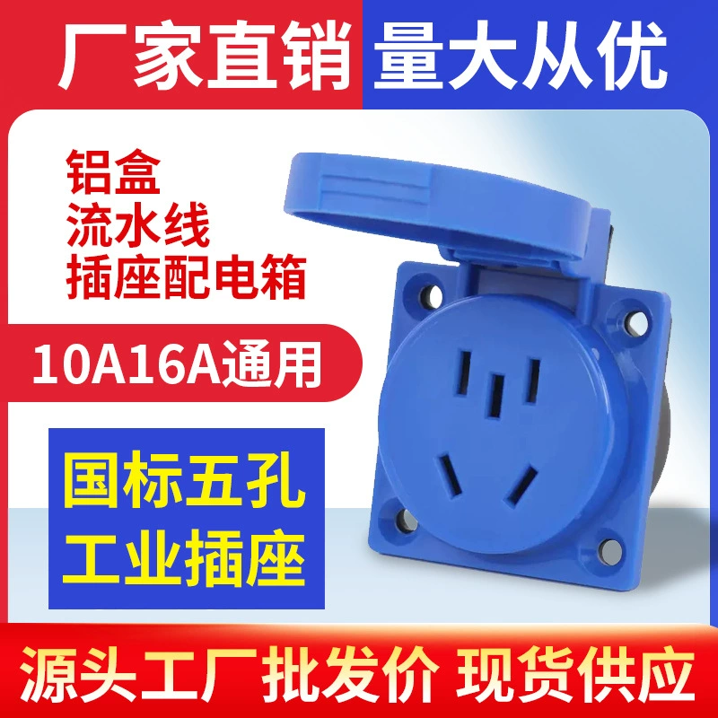 Водонепроницаемый национальный стандарт розетки с пятью отверстиями 10A промышленный небольшой электрический корпус встроенный 16A два-три сварщика взрывозащищенные розетки фитинги