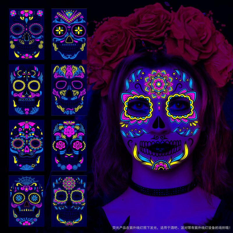 AirAsia New Funny Undead Day Fluorescent Halloween Death Tattoo Sticker Face Sticker Scar Tattoo Sticker AirAsia New Funny Undead Day Fluorescent Halloween Death Tattoo Sticker Face Sticker Scar Tattoo Sticker
