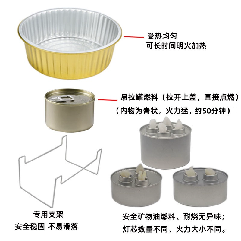 Круглая жестяная коробка для кемпинга, горячего горшка, упаковки на вынос, бытовая жестяная миска, алюминиевая миска, одноразовая упаковка для коммерческого использования