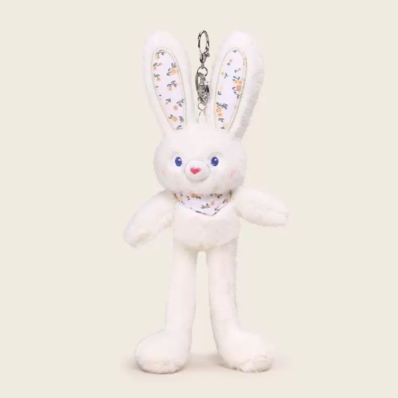 人気の新製品、楽しい花柄スカート、花柄プルウサギぬいぐるみキーホルダー、親友バックパックペンダント供給|undefined