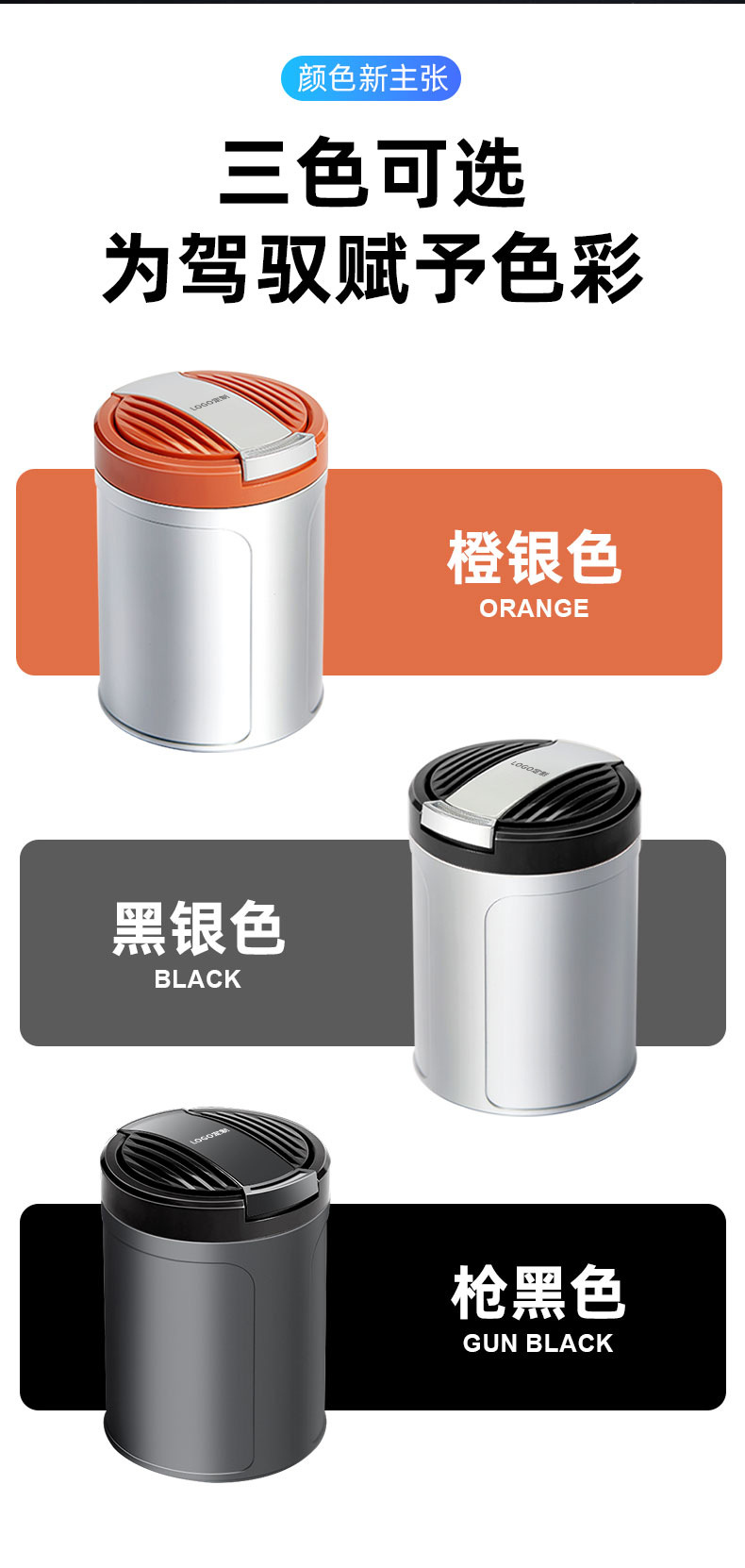 2025 New Car Ashtray, One-Click Opening, Automatic Led Light, a Complete Collection of Classy Car Interior Supplies in the Car