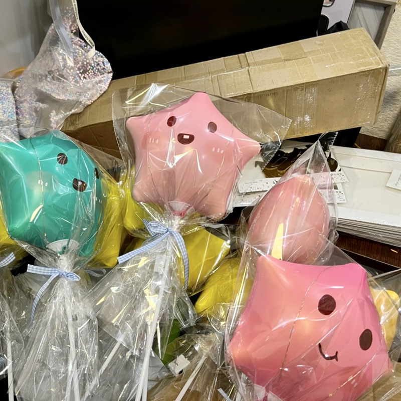 地域プロモーションバルーンスターバルーン素材パッケージ小紅書インターネット有名人屋台夜市ストリート販売屋外写真撮影|undefined