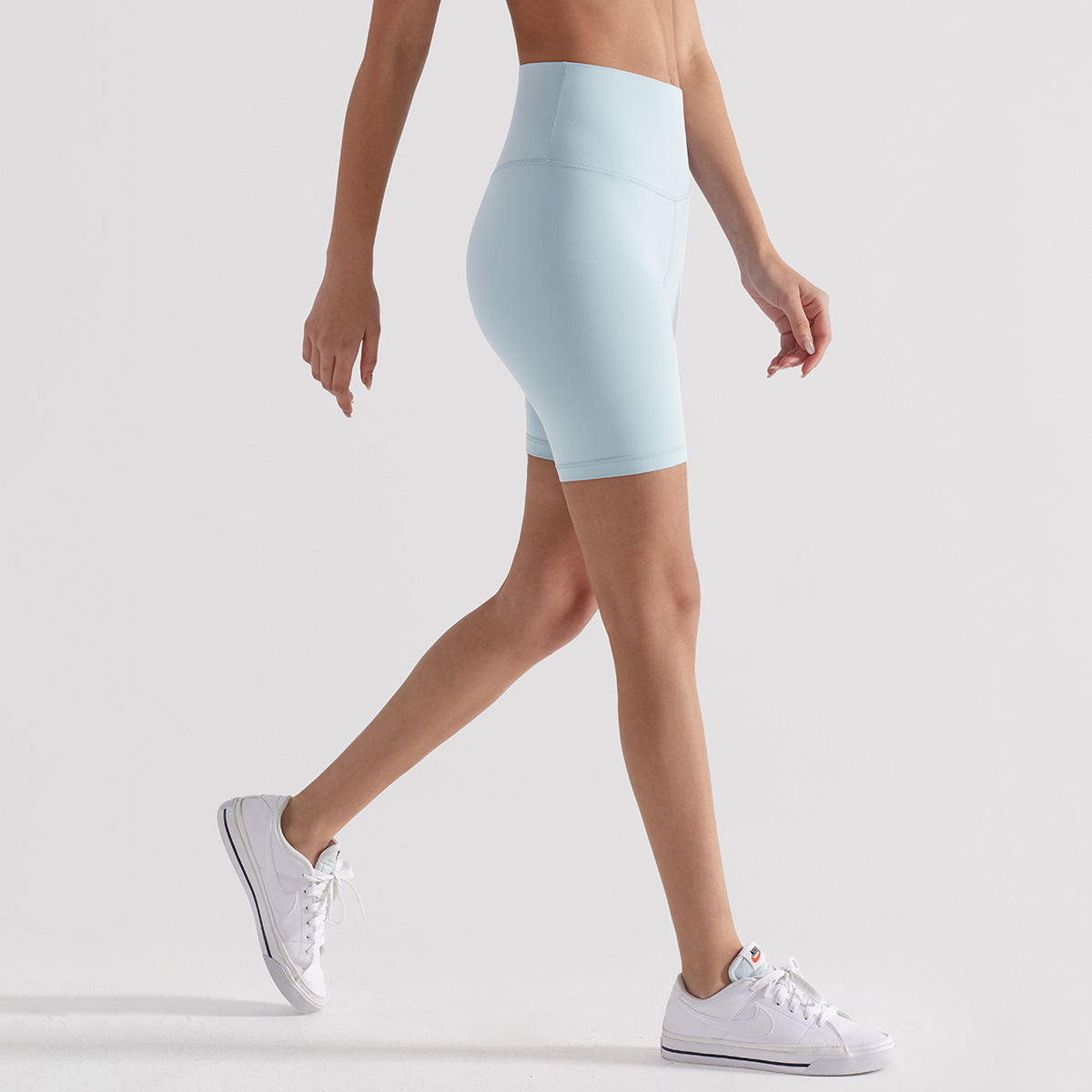 Pantalones de yoga lulu de cinco puntos cepillados, pantalones deportivos de ciclismo de cintura alta para mujer, pantalones cortos ajustados deportivos para correr con forma de cadera