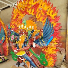 藏传铸铜普巴金刚佛像西藏密宗全鎏金马头金刚铜佛像摆件制作厂家