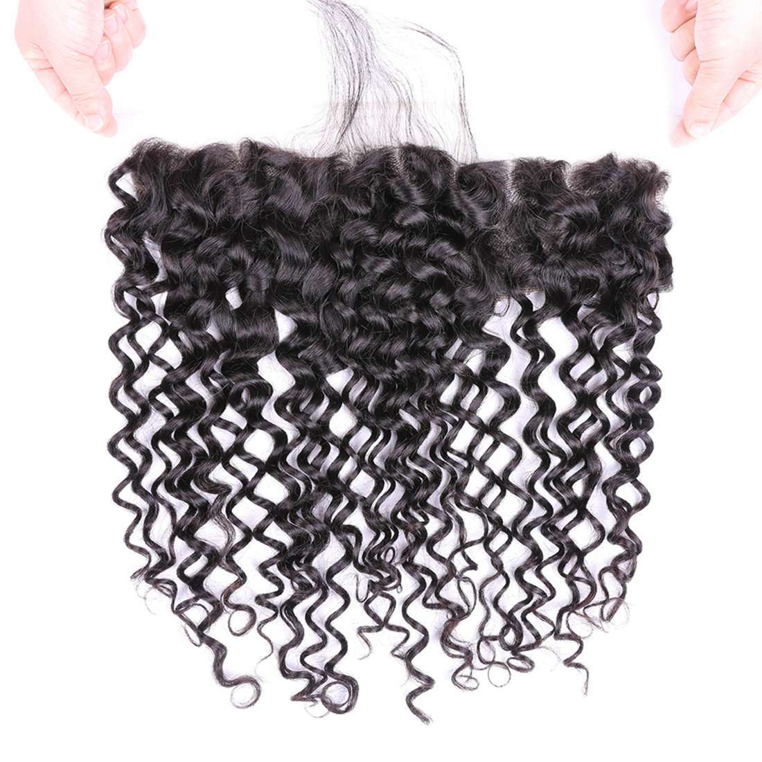 Peluca rizada profunda del bloque del pelo del cordón del bloque del pelo del frontal 13x4 de la onda profunda 13x4