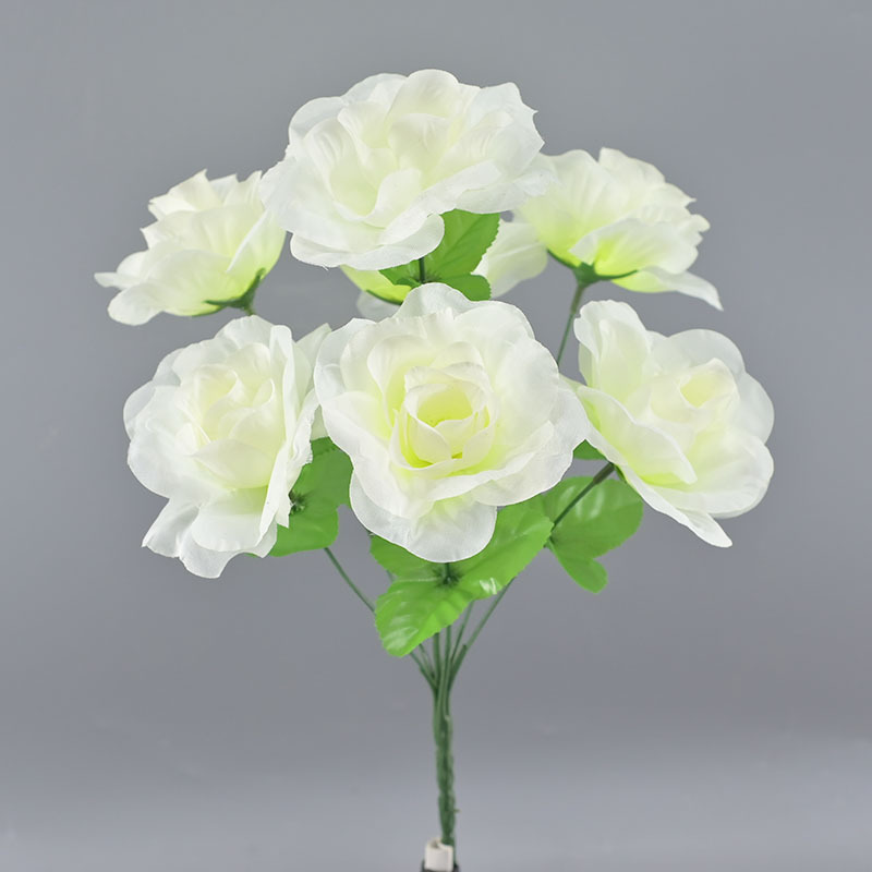 Fuente de fabricación mayorista simulación de gran precio simulación de siete meses de decoración de flores falsas flores de seda falsificadas ramo