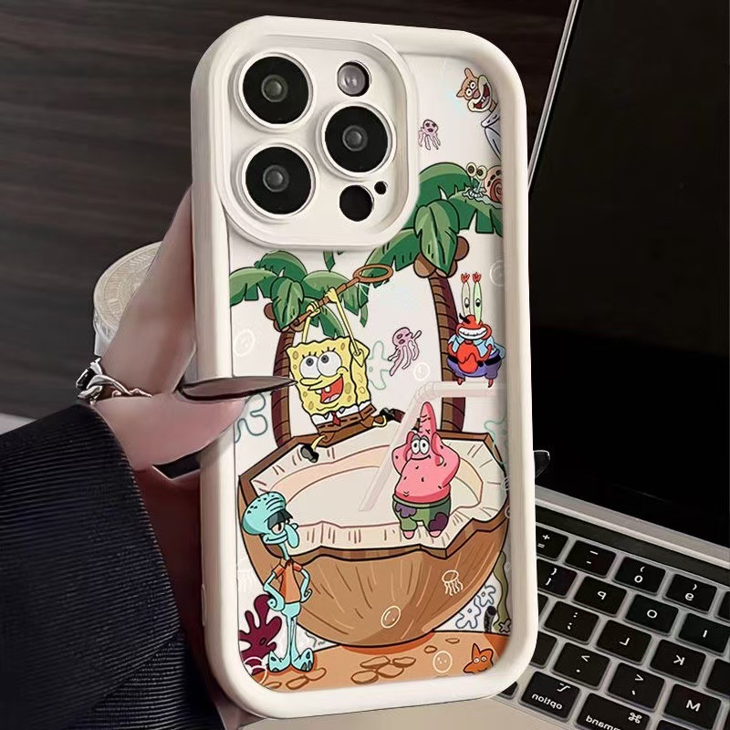 Spongebob Squarepants Suitable for Apple 15 Pro Max Phone Case iPhone 16 Cute 14 Cartoon 13 New Model 17 Fun