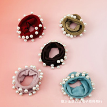 多珍珠高马尾面膜圈珍珠复古手工百搭新款扎头绳2025网红发圈两元