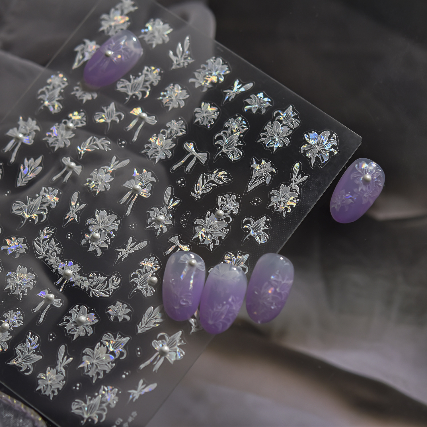 Nail Art New Crystal Diamond Nail Sticker 3D 3D 3D Sensación de uñas Advanced Rose Butterfly Jewelry Sticker al por mayor