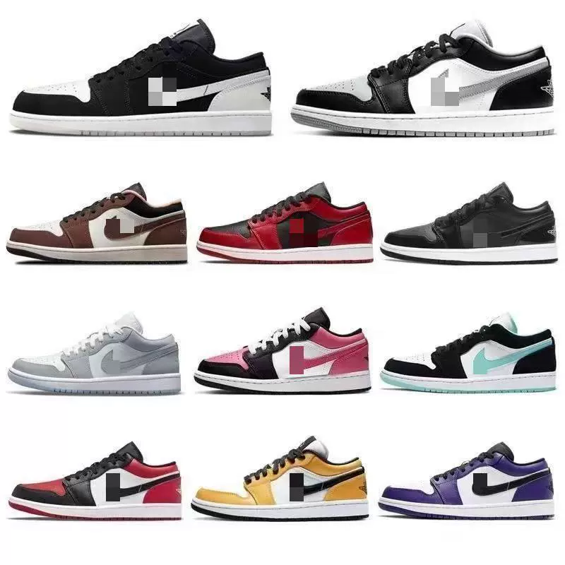 Putian Cross-Border Popular Aj1 Black and Gray Silks and Satins Retro Low-Cut Board for Male and Female Students Versatile Casual Sports Sneakers Ins