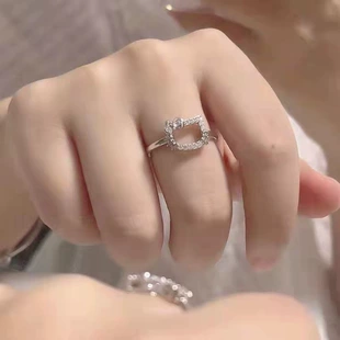 Ring (Hello Kitty) cartoon adjustable ring, simple elegant design, gift for girls