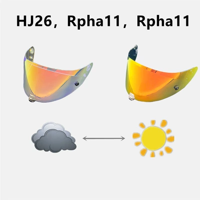 Rpha70 electroplated lens venom, Dəbilqə (Kaska) aksesuarları - hj26-aurora-red-change-dark-red