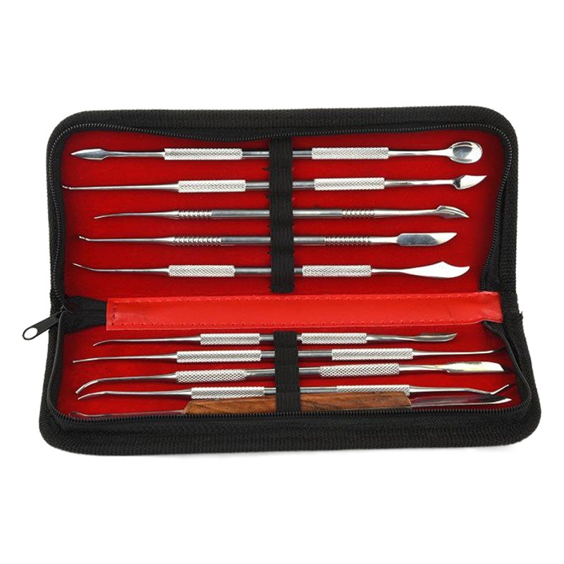 Mecánico Dental cera-tipo de talla de cera de acero inoxidable talla kit escultura de arcilla escultura cuchillo DIY arcilla escultura herramienta traje