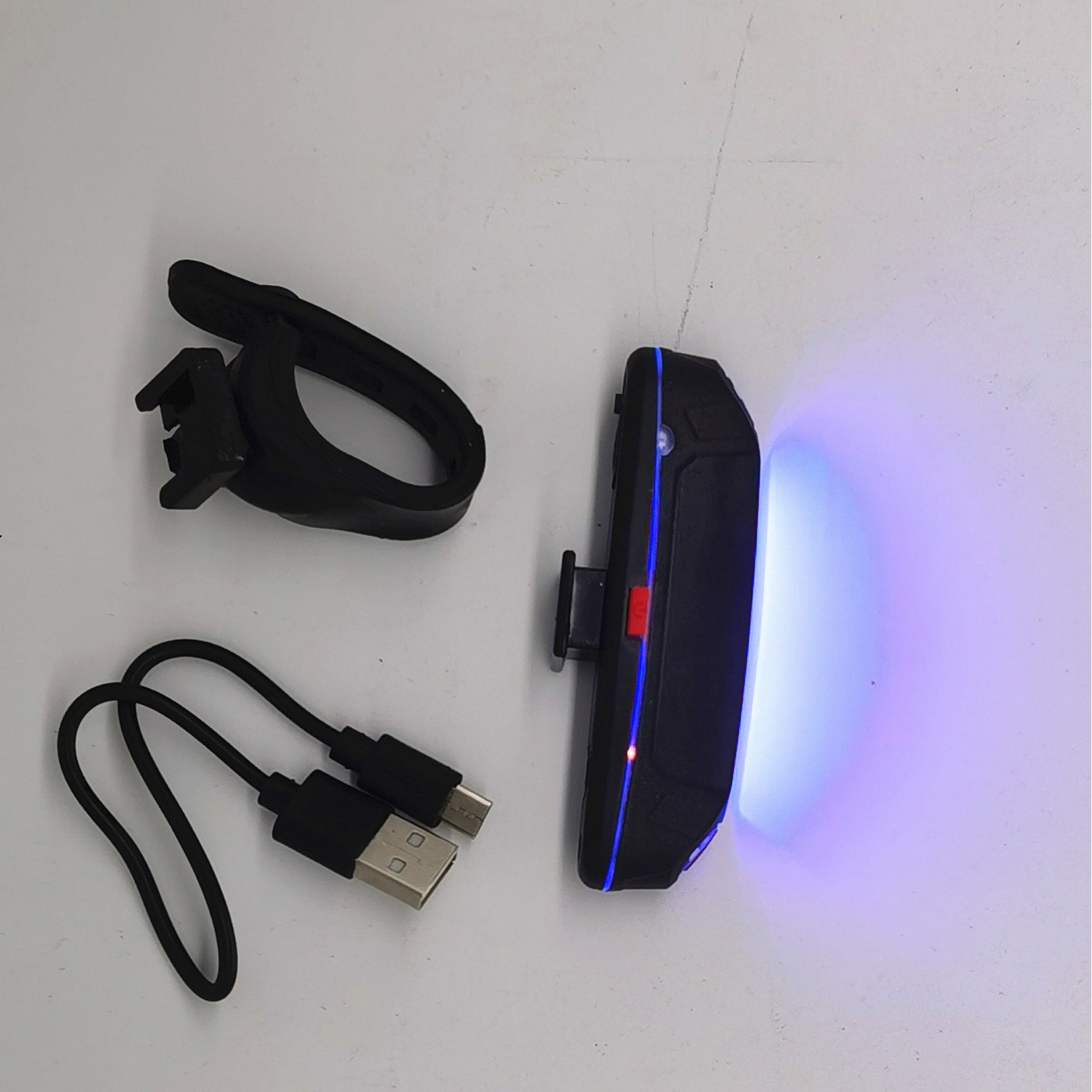 Bicicleta luz trasera USB recargable bicicleta de montaña al aire libre COB luz advertencia silla montar equipo