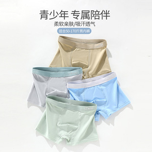 2024 cute children, teenagers, boys, pure cotton new version, male and older children, boxer briefs, junior high school students, simple
