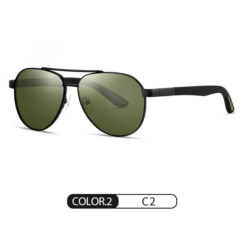 Nuevas gafas de sol polarizadas S15103 Gafas de sol de doble viga para hombres de venta caliente transfronteriza Gafas de sol de protección solar para conducción al aire libre