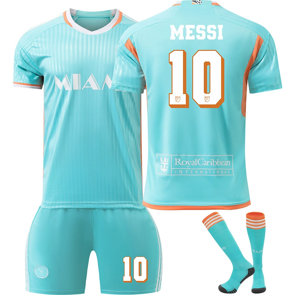 Футбольная форма Майами №10 Месси, выездная форма №9 Суарес, спортивная одежда