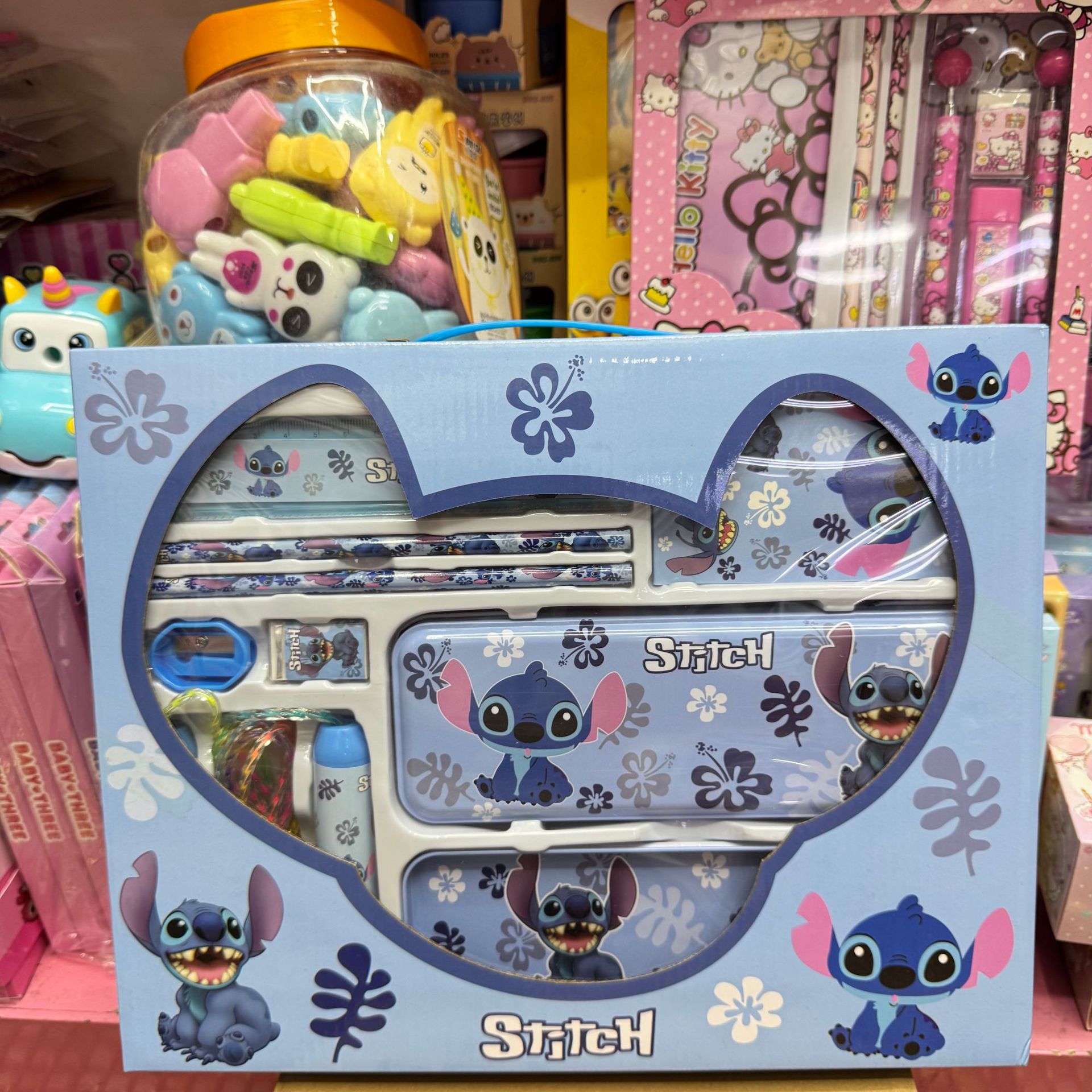 史迪仔文具套装笔盒本子尺子铅笔笔刨橡皮擦跳绳学习套装男女孩