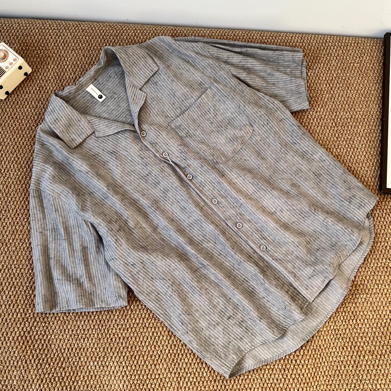 Neues Herrenhemd mit kubanischem Kragen, Batikmuster, Sommer 2025 – Lässig, Unisex, Kurzarm_voghion.com