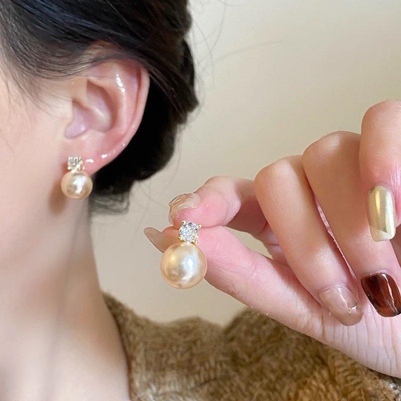 S925银针韩版耳钉简约气质小众个性珍珠耳环女高级感轻奢耳饰批发详情20
