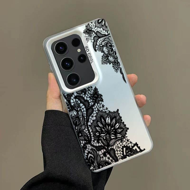 Подходящий чехол для мобильного телефона Samsung A55 35 A53 34 S24 Ultra Lace Flower S23/Note20 Ultra/2