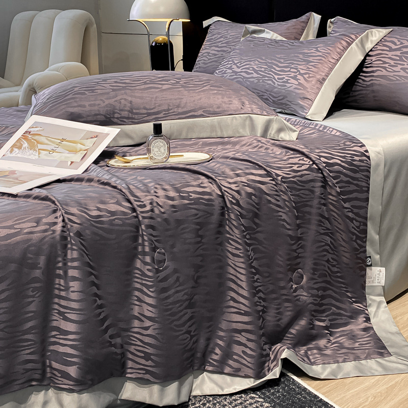 Verano A clase Jacquard hielo edredón de verano madre-infanto edredón de verano de cuatro piezas edredón de aire acondicionado edredón de verano