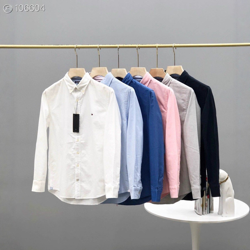 Cross-Border Supply 25 Spring & Fall Tommy Toomy Men's Casual and Comfortable Long-Sleeved Shirts Business Oxford Shirts