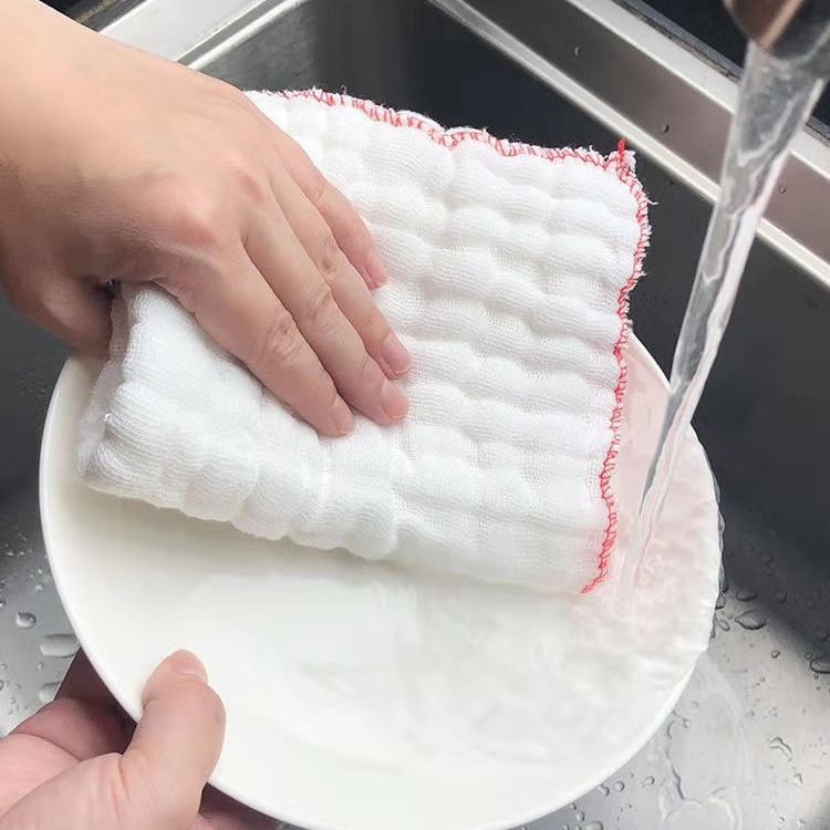 순면 흡수성 거즈, 기름이 없는 주방용 천, 주방 청소용품, 목재 섬유 목재 펄프 면 걸레 도매