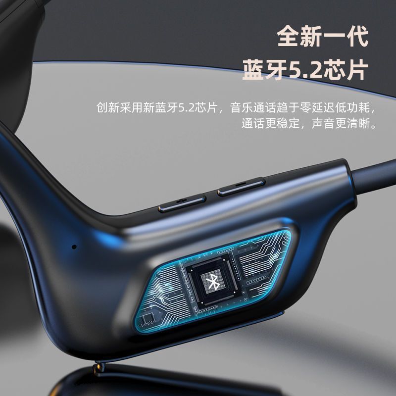 空気伝導bluetoothイヤホン無線運動メモリカードのランニング通話は耳に入らない|undefined