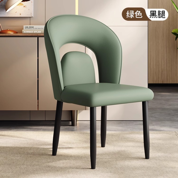 Silla de comedor Silla de mesa de comedor de lujo ligero Sensación de alta gama Hogar Silla de respaldo de hierro forjado italiano nórdico moderno Taburete de negociación de hotel