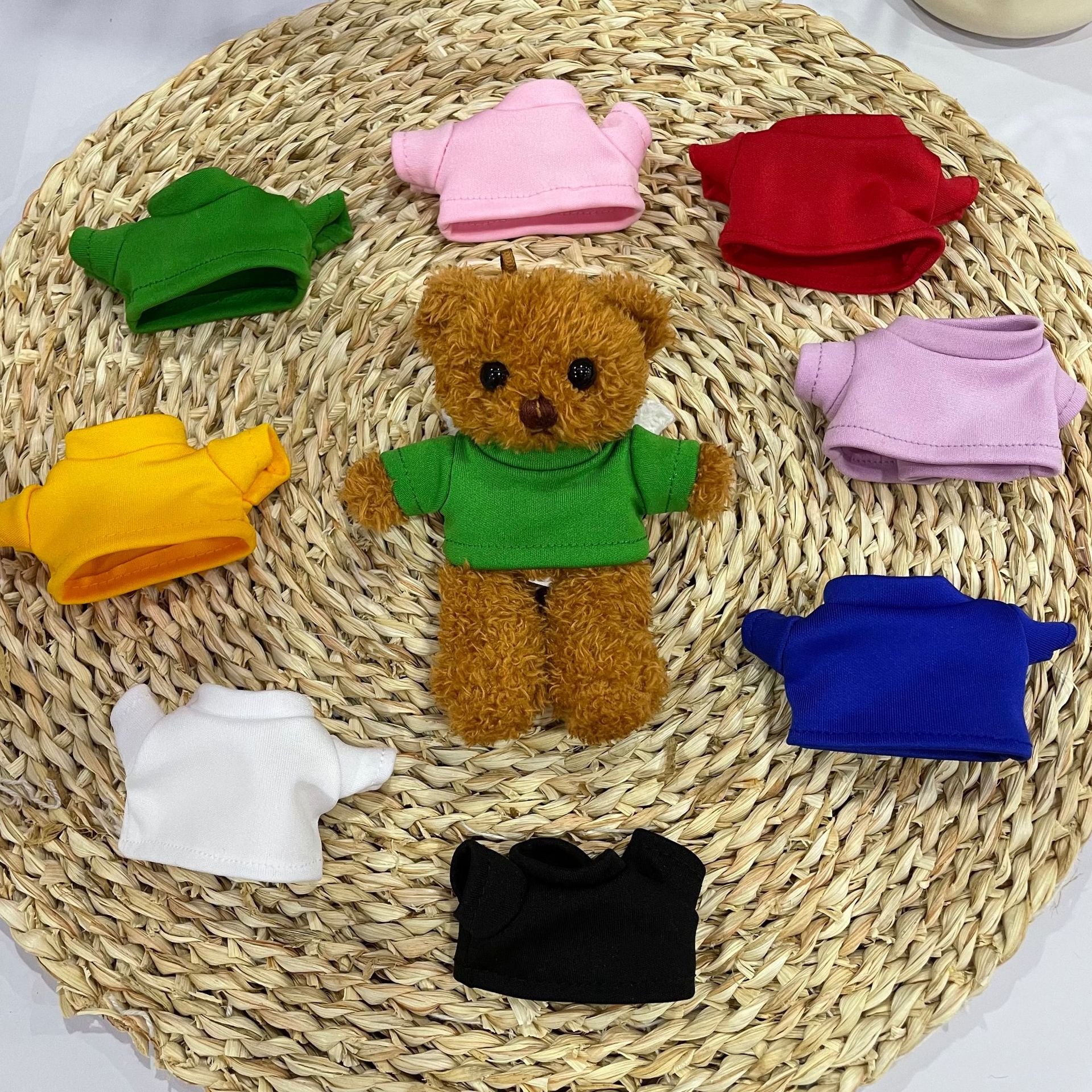 Teddy Bear juguete de peluche colgante llavero se puede imprimir LOGO Teddy Bear muñeca vestir Teddy Bear muñeca agarrar máquina de muñeca