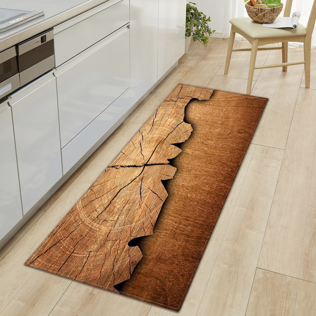 Venta caliente grano de madera puerta casa estera cocina tira absorbente baño antideslizante alfombra del piso sala de estar dormitorio alfombra 1