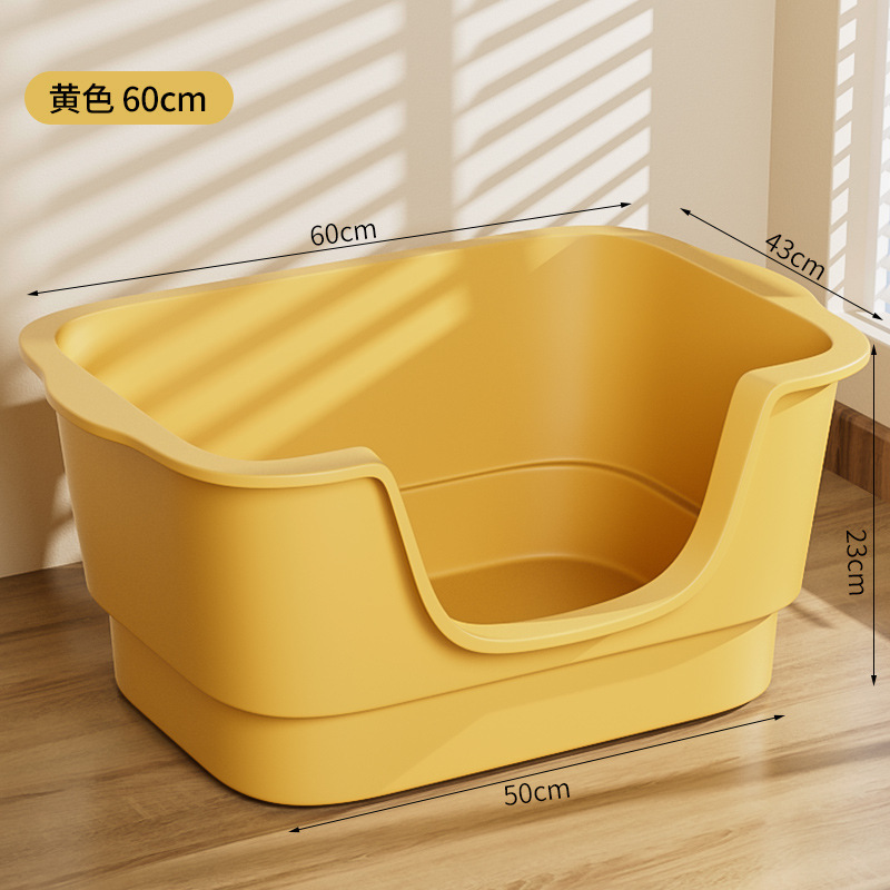 La caja de arena para gatos es de gran tamaño, semicerrada, gran caja de arena para gatos, gran protección contra salpicaduras externas, enorme inodoro para gatos Maine